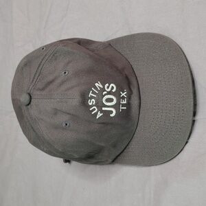 WELD Canvas Hat Strap Back Back Gray Canvas Ball Embroidered Logo Jo's Austin TX